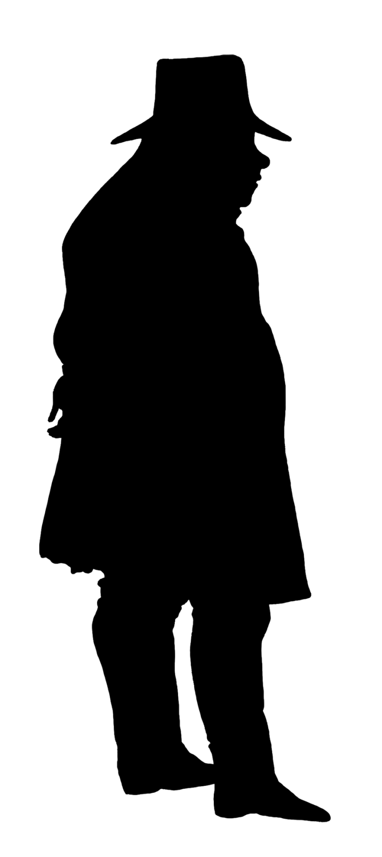 768x1723 Victorian Era Silhouette Gentleman Clip Art