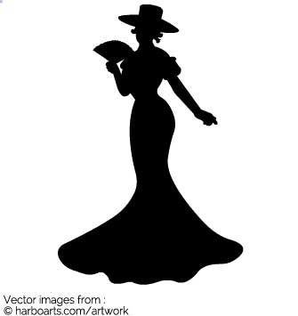 335x355 Download Victorian Lady Silhouette
