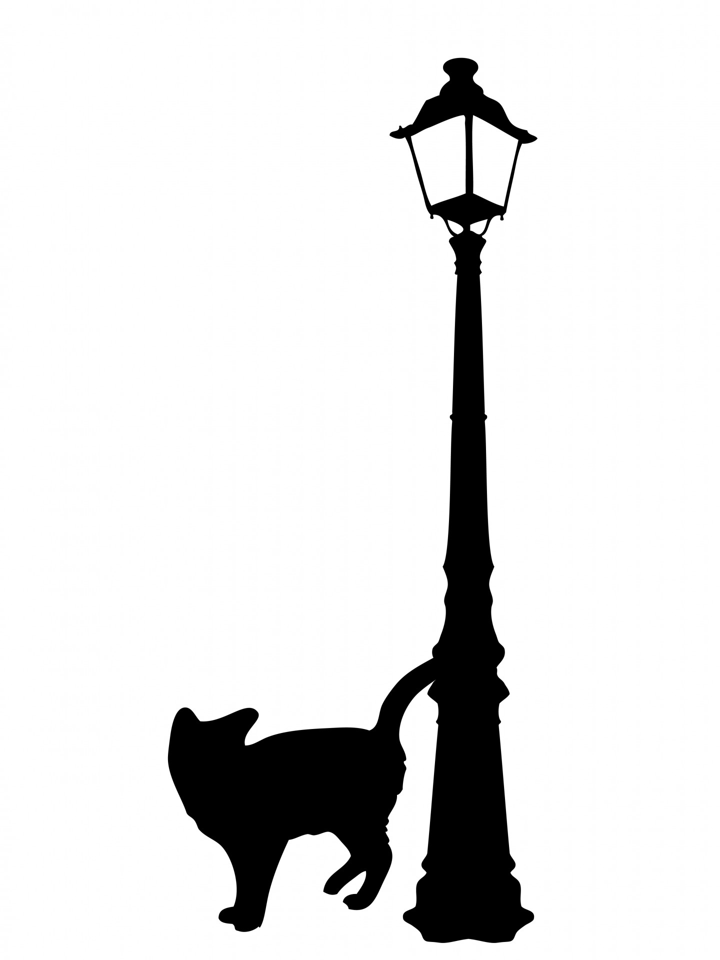 1440x1920 Lamp Post Silhouette Clipart Victorian