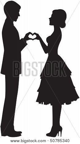 261x470 Silhouette Of Bride And Groom Silhouettes