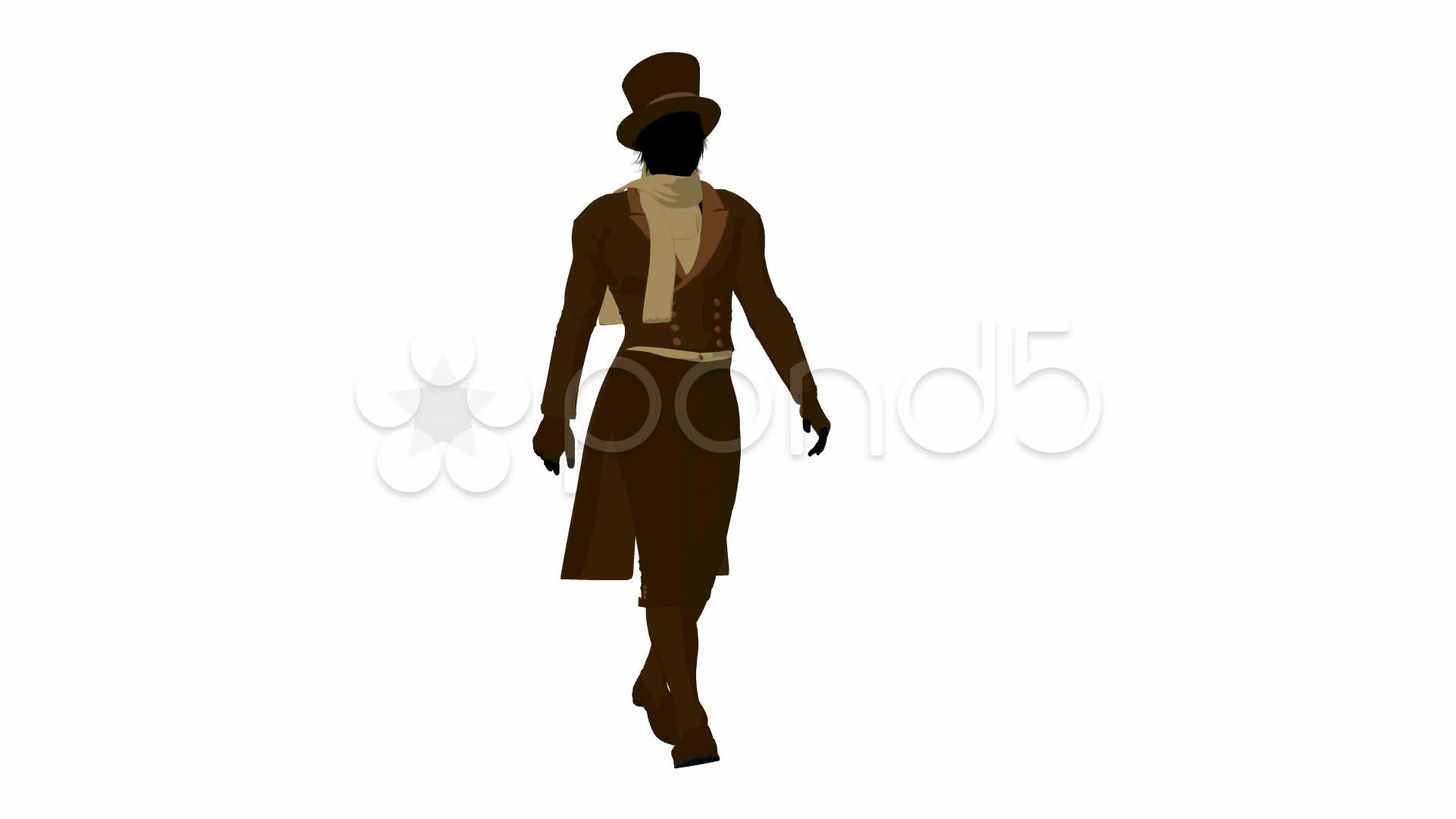 1920x1080 Victorian Man Walking On A White Background ~ Hi Res