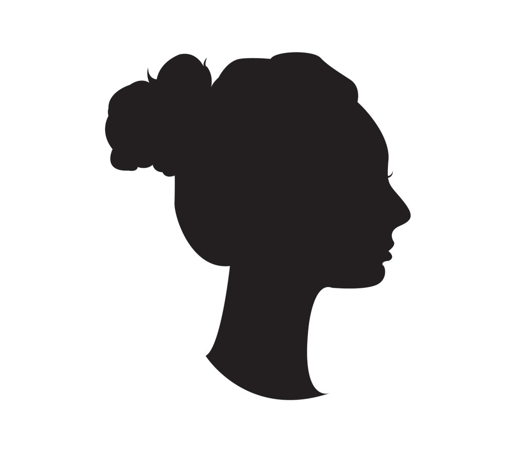 1000x881 Victorian Bust Silhouette