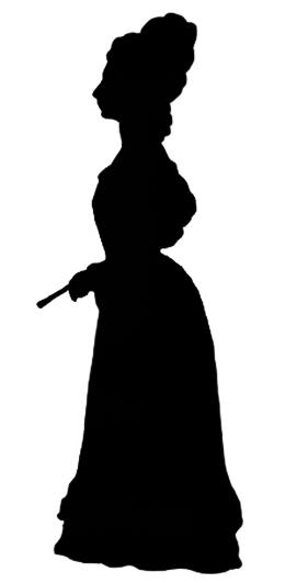281x531 Victorian Lady Silhouette Clip Art