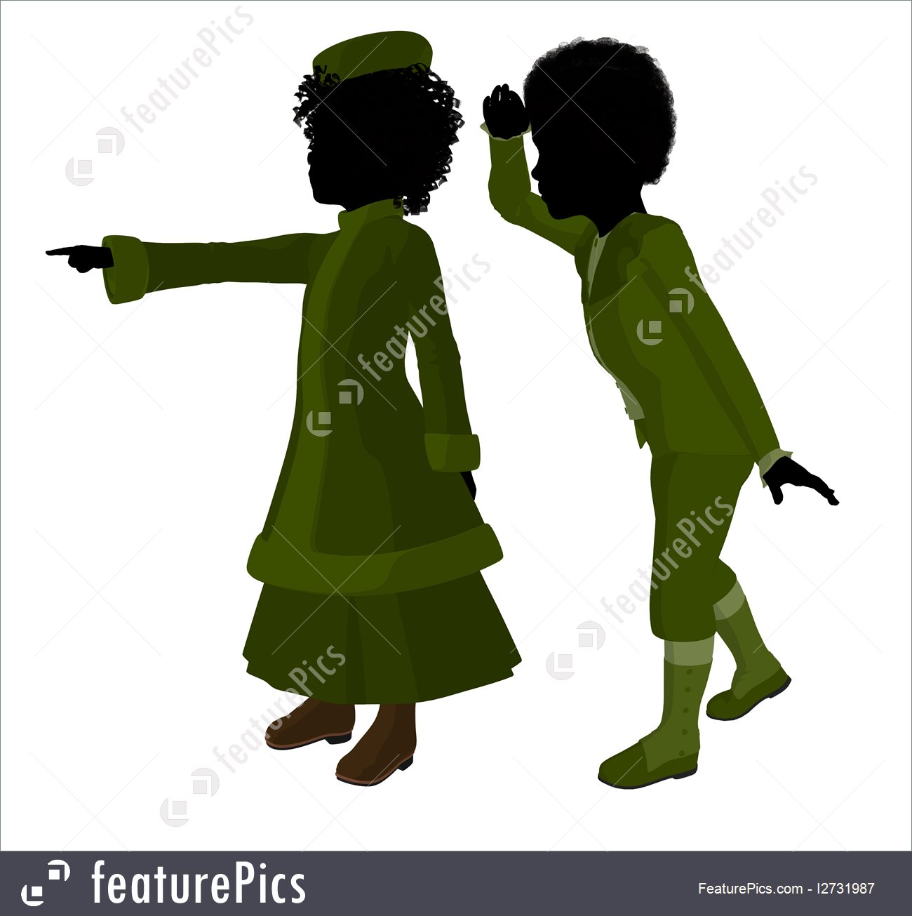 1300x1305 Silhouettes And Outlines Victorian Children Art Silhouette