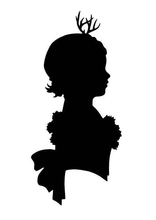 500x707 Custom Portrait Art Print Silhouette Victorian Steampunk