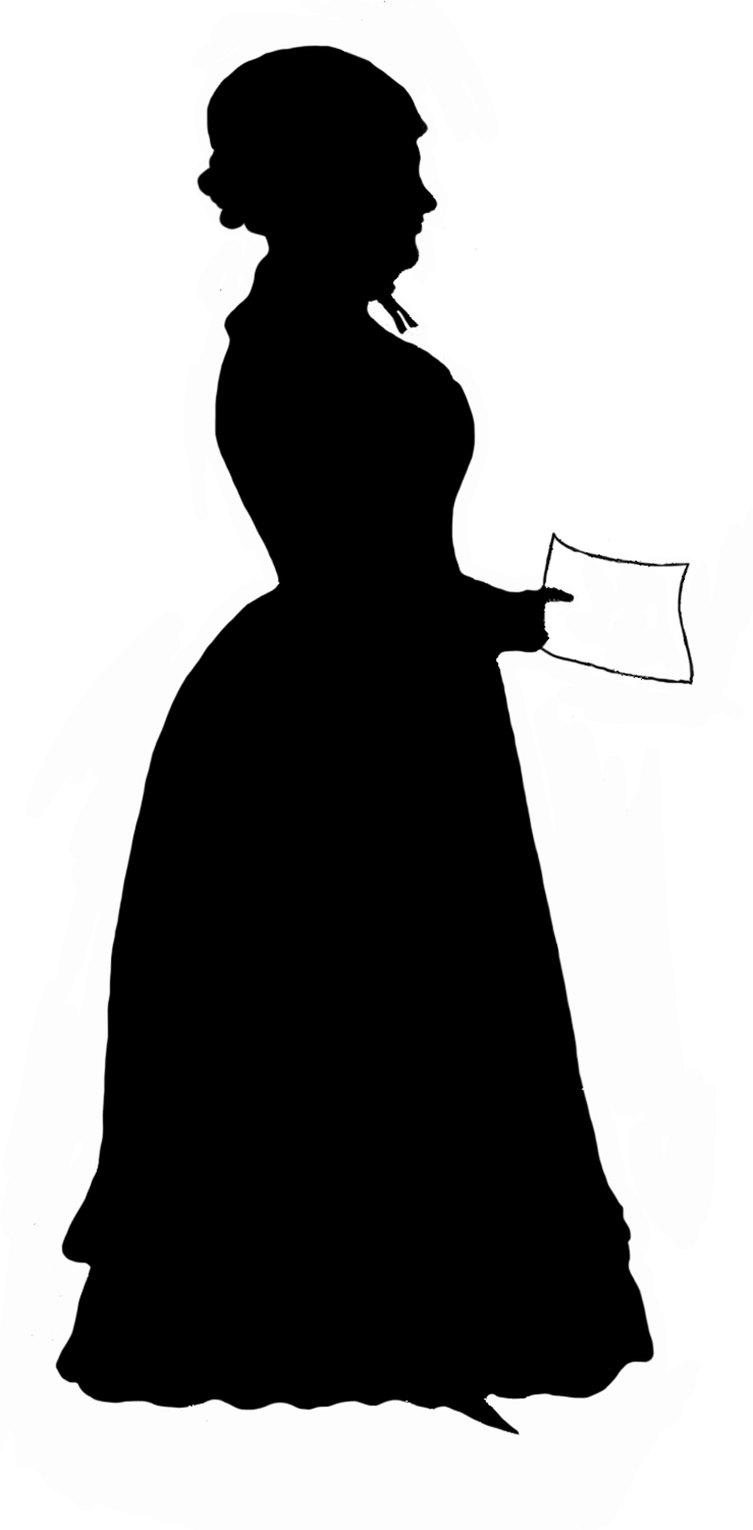 Victorian Lady Cut Out Silhouette