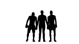 320x180 Winner Of A Boxing Match Rejoice Victory. Silhouette, Slow Motion