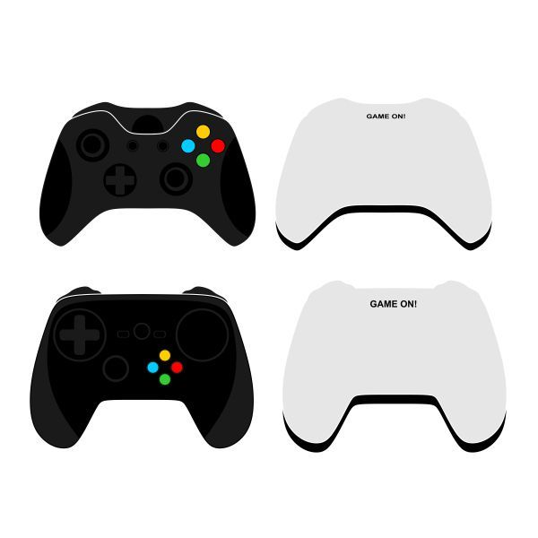 600x600 Game Controller Cuttable Design Cut File. Vector, Clipart, Digital