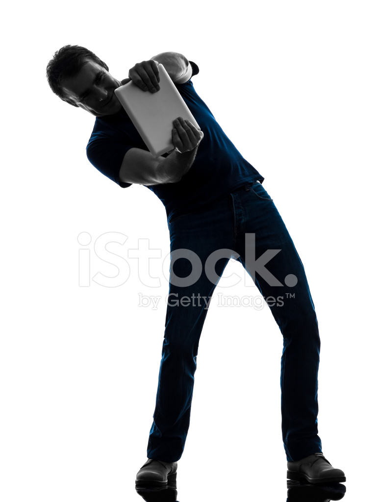 765x1024 Man Gaming Video Game Digital Tablet Silhouette Stock Photos