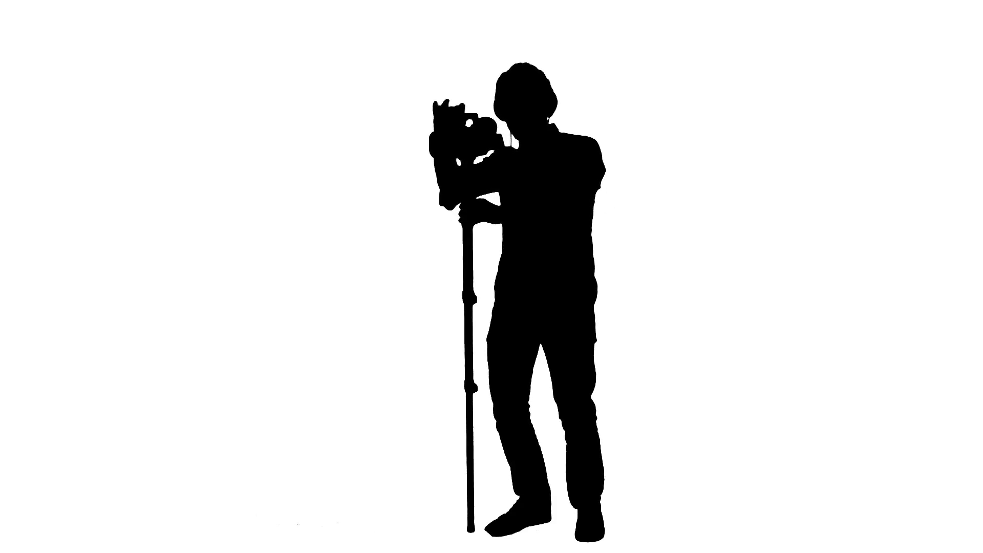 1920x1080 Cameraman Monopod Silhouette Working