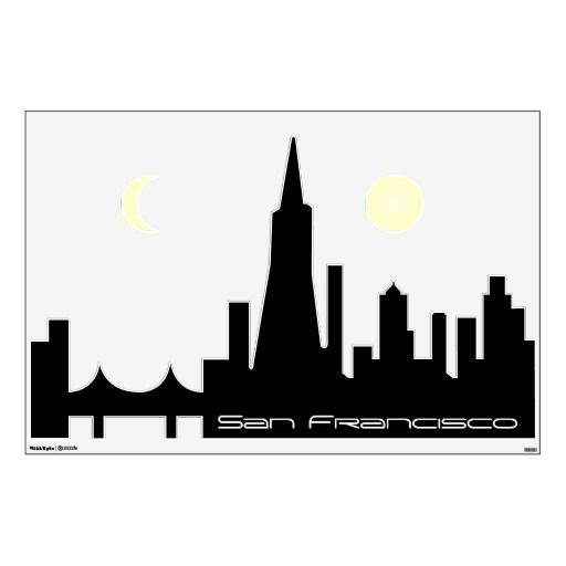 512x512 San Francisco Cityscape Skyline Wall Decal Wall Decals And San