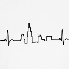 236x236 Chicago Skyline Silhouette With Navy Pier