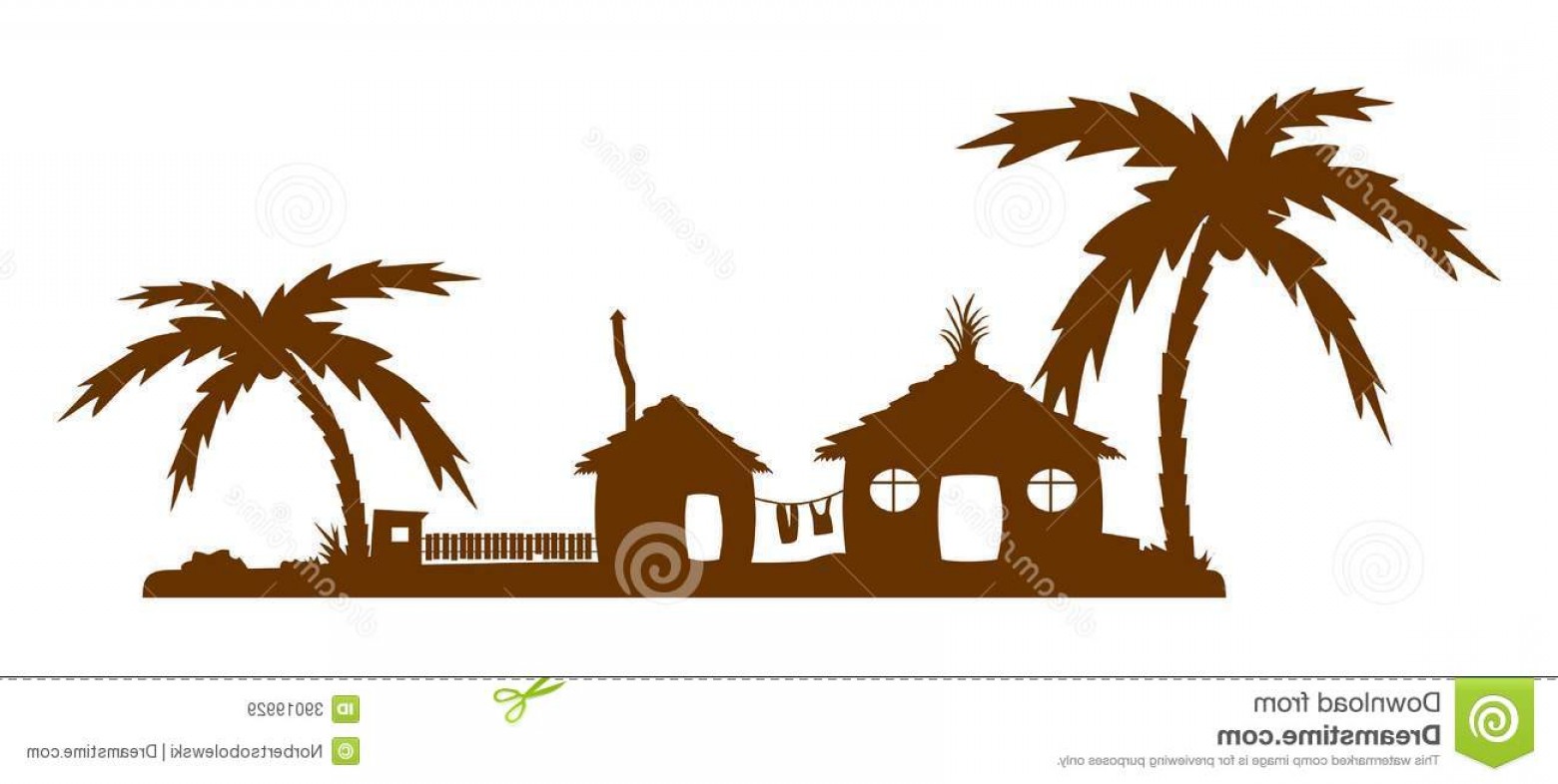 1560x786 Royalty Free Stock Images Tropical Village Silhouette Buildings