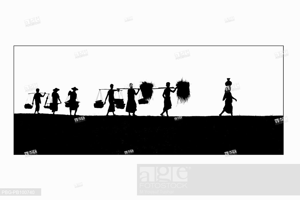 1049x699 A Silhouette Of Rural People A Village In Sylhet, Bangladesh 2006