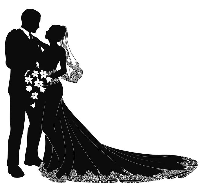 700x662 Bride And Groom Silhouette Wall Mural We Live To Change