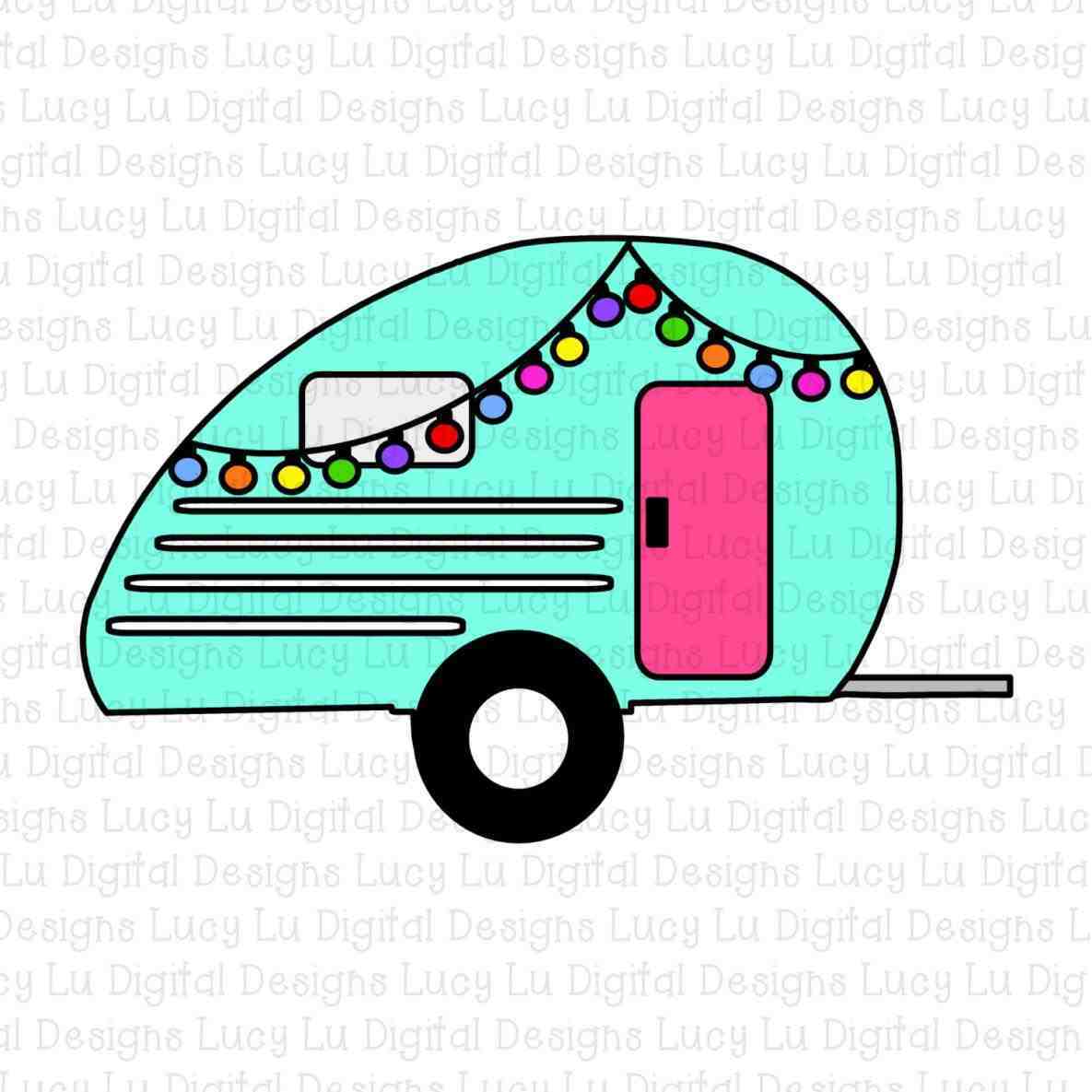 1185x1185 Vintage Camper Silhouette