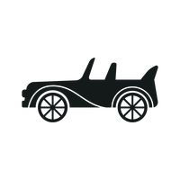 200x200 Vintage Car Vector Image
