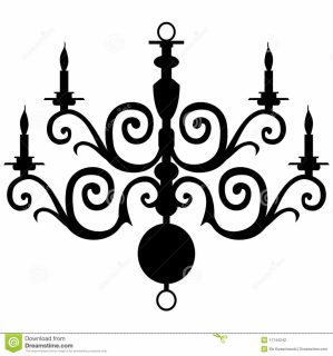 299x320 Lighting ~ Vector Chandelier Silhouette Stock Vector Image