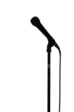 253x380 Microphone Clipart Silhouette