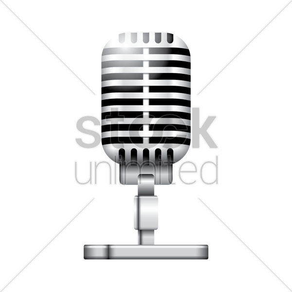 600x600 Vintage Microphone Vector Image