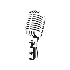 Vintage Microphone Silhouette at GetDrawings | Free download