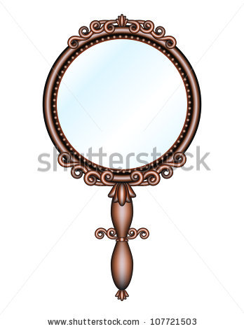 348x470 Vintage Hand Mirror Clipart