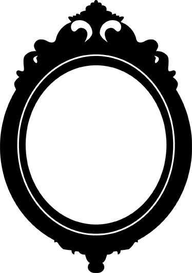 374x531 Decorative Vintage Mirror Sticker