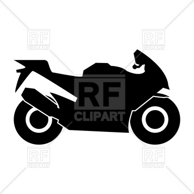 400x400 Motorcycle Black Color Icon Royalty Free Vector Clip Art Image