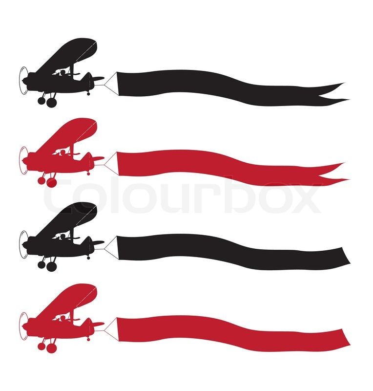 764x800 Silhouette vintage plane Stock Vector