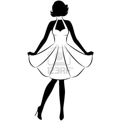 400x400 Vintage Silhouette Of Girl Stock Photo Silohuettes