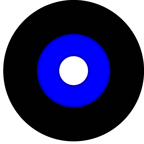 600x601 Black Vinyl Record Clip Art