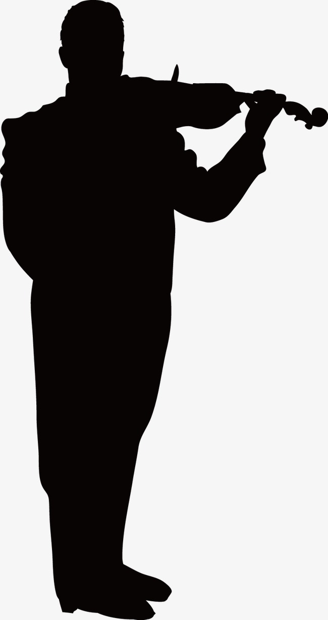 650x1229 Play The Violin, Music Silhouette Figures, Sketch, Character Png
