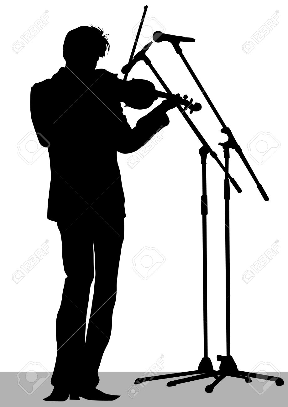 919x1300 Drawn Violinist Silhouette