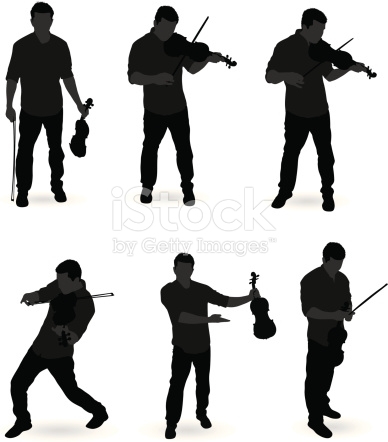 388x442 Male Violinist Silhouette