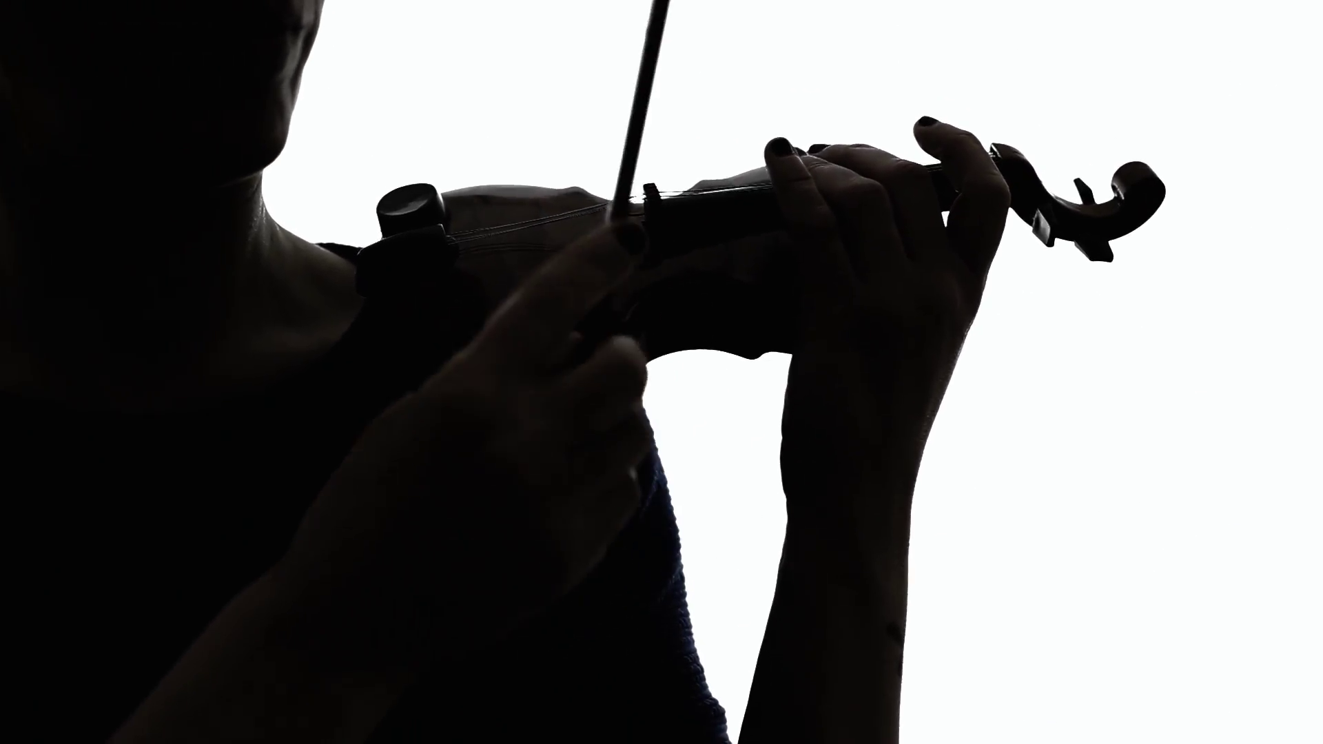 1920x1080 Silhouette Violin Woman Play Ms. The Silhouette Of A Woman Playing