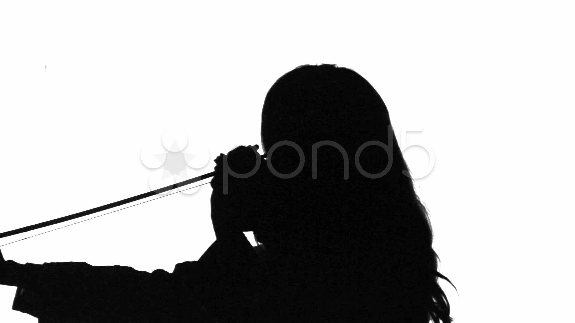 1920x1080 Stock Video Violinist Silhouette ~