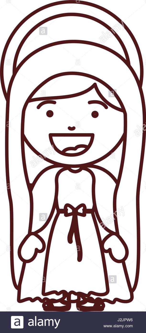 611x1390 Virgin Mary Stock Vector Images