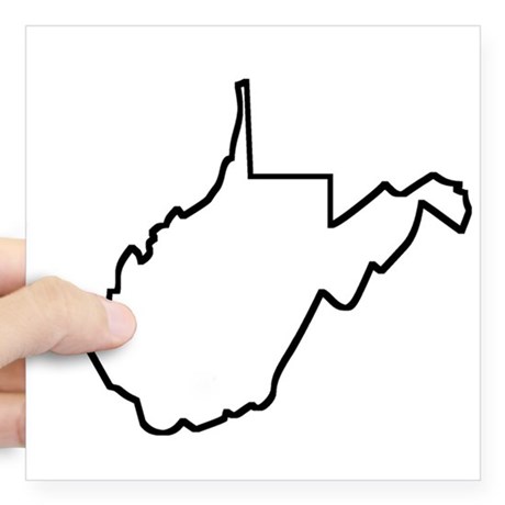 460x460 Virginia Outline Stickers