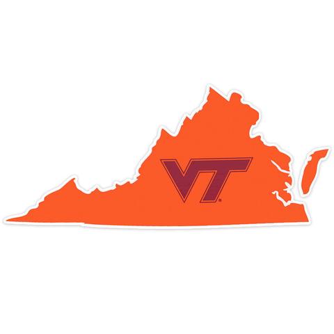 480x480 Virginia Tech State Silhouette Decal Campus Emporium