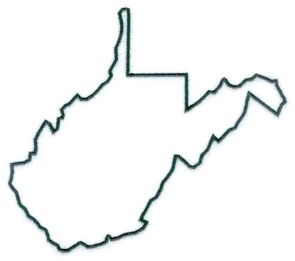423x375 Maps Outline Map Of West Virginia State Vector Graphic Clip Art