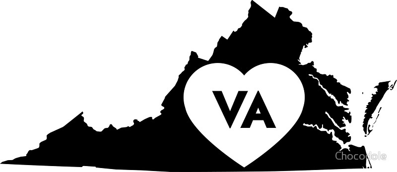 800x347 I Love Virginia State Stickers By Chocodole Redbubble