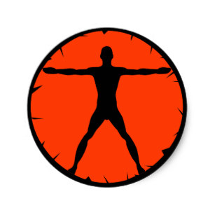 307x307 Vitruvian Man Silhouette Craft Supplies Zazzle