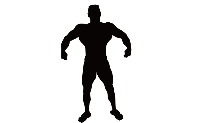 721x407 Vitruvian Man Silhouette Muscle Clip Art