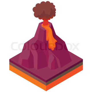 320x320 Silhouette Of Volcano Stock Vector Colourbox