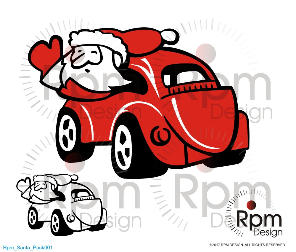 1000x850 Santa Car Svg, Santa Svg, Vw Beetle Svg, Christmas Svg, Cricut