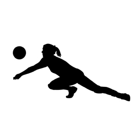 Volleyball Hitter Silhouette at GetDrawings | Free download