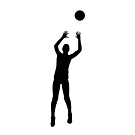 270x270 Volleyball Setter Silhouette Stencil Free Stencil Gallery