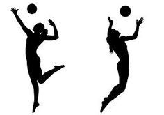 Volleyball Hitter Silhouette at GetDrawings | Free download