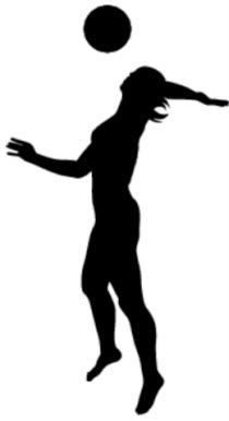 210x386 Silhouette Volleyball