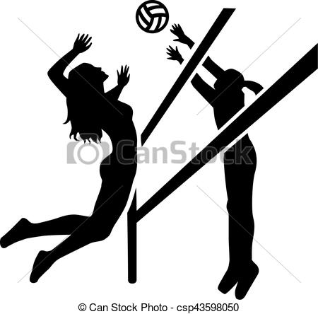 450x444 Volleyball Match Player Clipart Vector